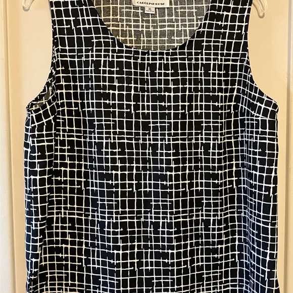 NEW Caroline Rose 2pc Black White Jacket & Tank SET sz XL - Picture 5 of 5